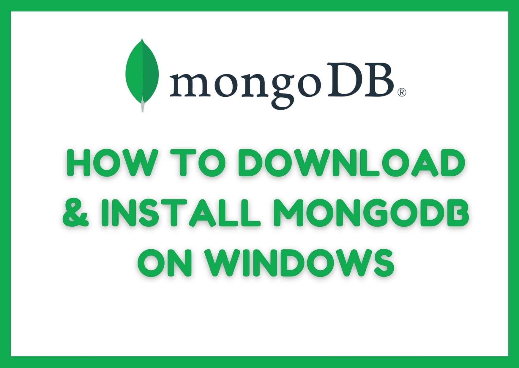 download mongodb for windows 7 64 bit zip